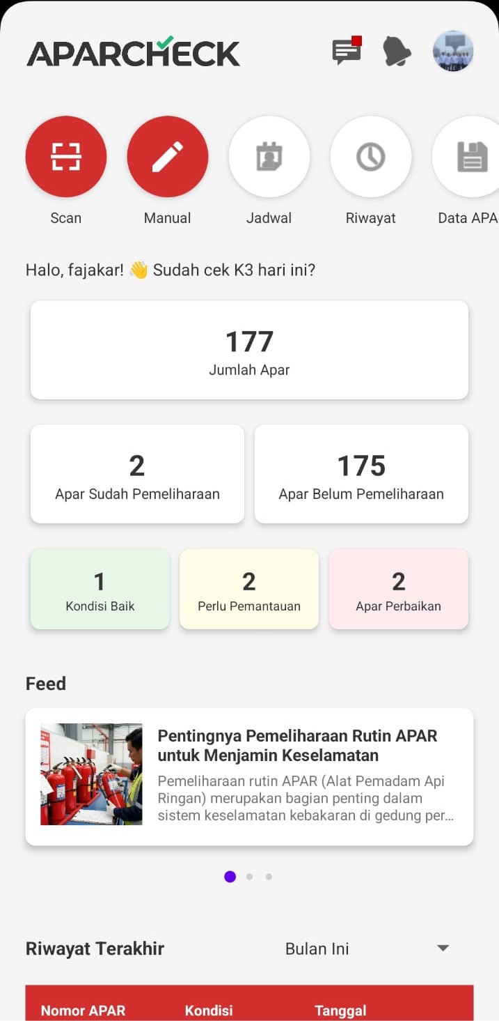 AparCheck App Interface