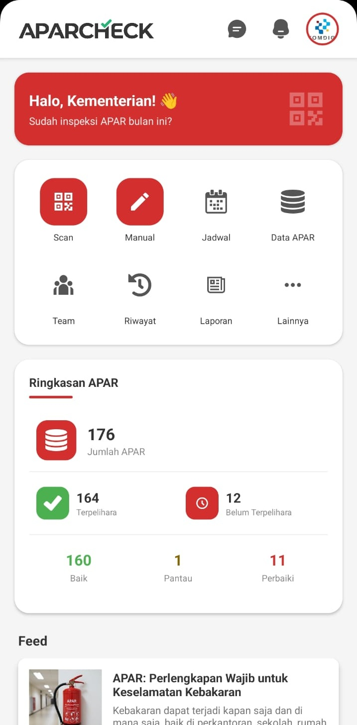 AparCheck App Interface